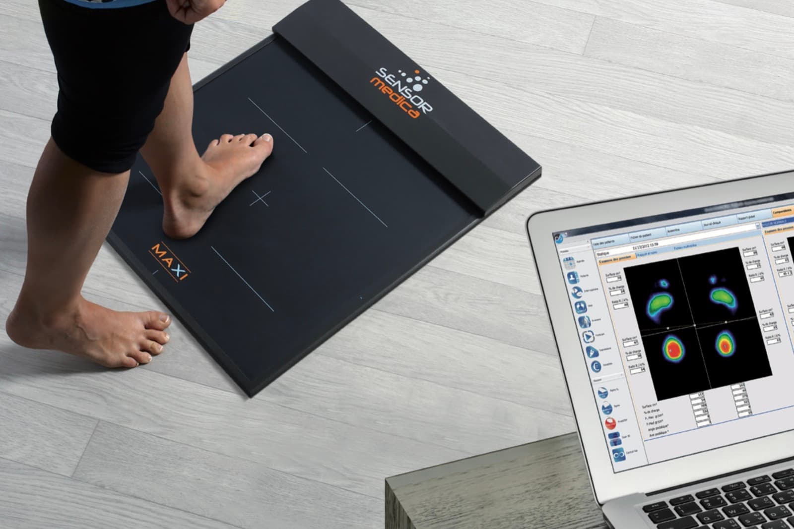 Bilan podologique sur plateforme de mesure des appuis